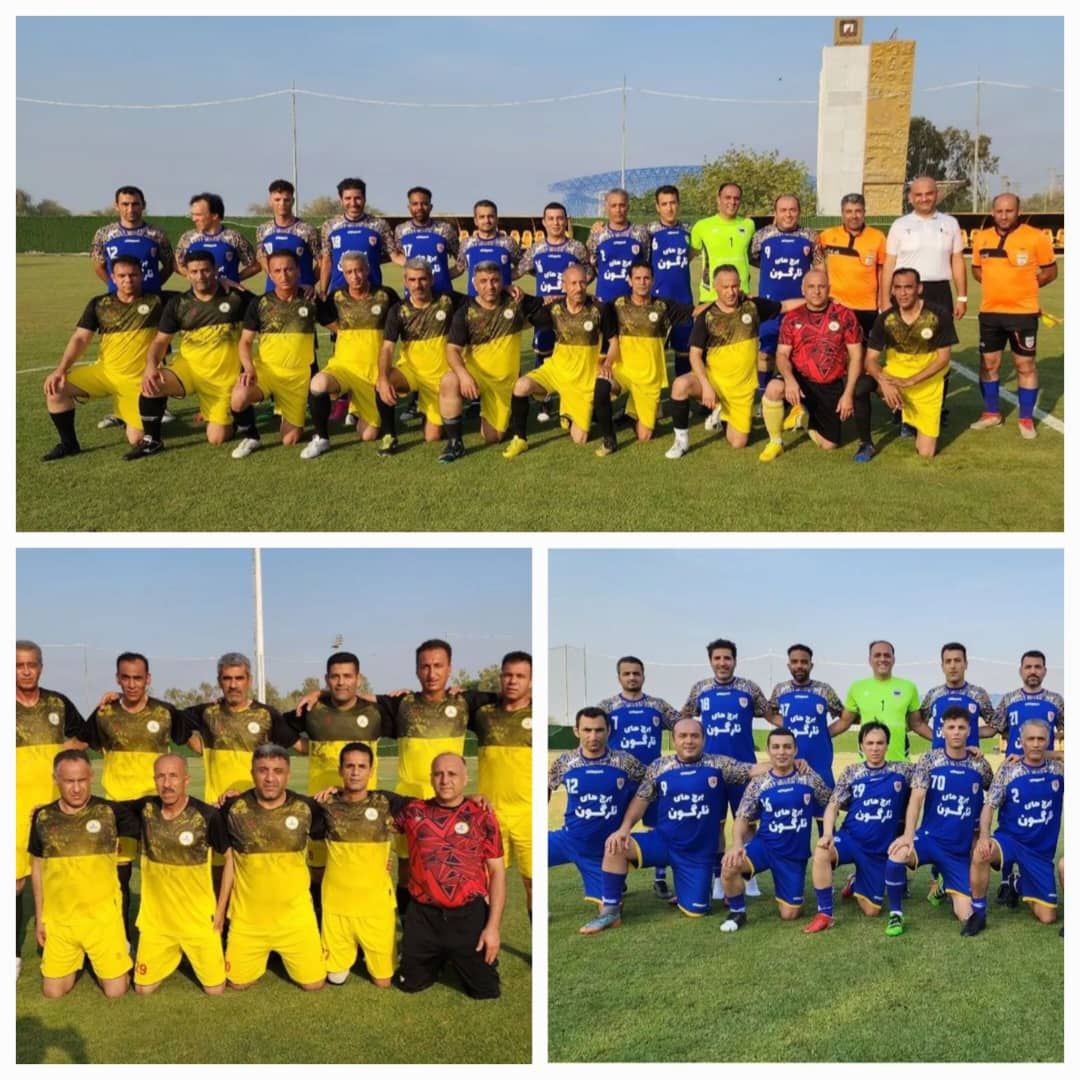 برگزاری دیدار دوستانه فوتبال میان دو تیم پیشکسوتان کیش و نفت امیدیه خوزستان