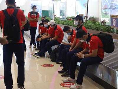 ورود تیم ملی فوتسال کشور در فرودگاه بین المللی کیش