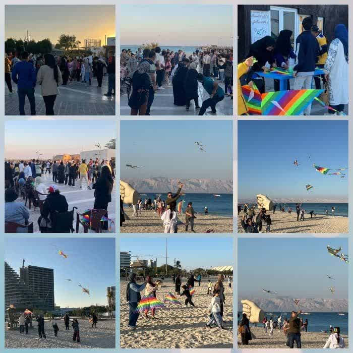 *برگزاری جشنواره پرواز بادبادک ها به مناسبت عیدمبعث در جزیره کیش*