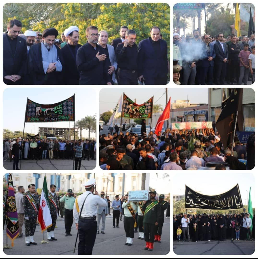 حضور جامعه ورزش و کارکنان معاونت ورزش و تفریحات سالم در تشییع پیکر شهید گمنام